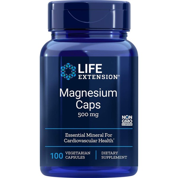 Life Extension Magnesium Capsules 500mg, 100-Count