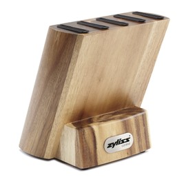 ZYLISS Control Wooden Knife Block - Kitchen Cutlery Storage - Knife Block Without Knives - 5 Slots