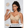OEAK Womens Comfortable Bras Wireless V Neck Bra Full Coverage
