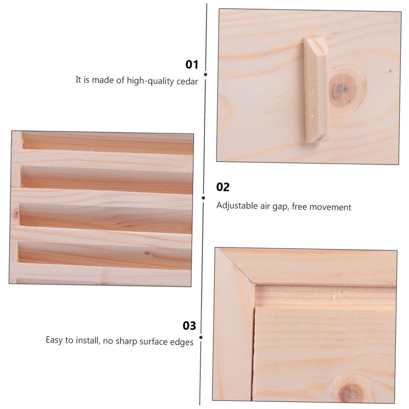 Operitacx 2 Sets Cedar Sauna Ventilation Panel Set Durable Air