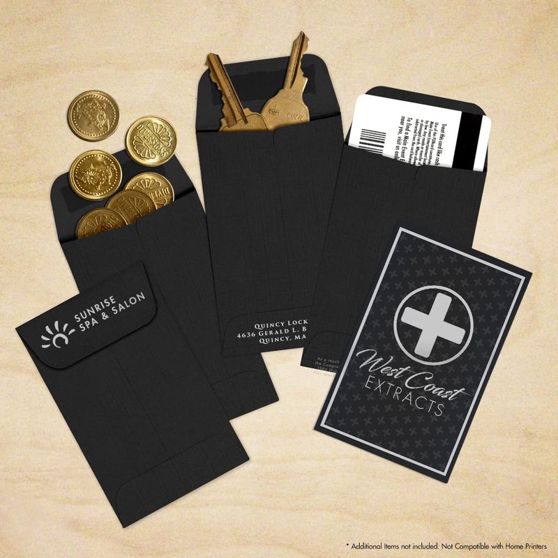 LUXPaper #1 Coin Envelopes in 80 lb. Black Linen, Envelopes