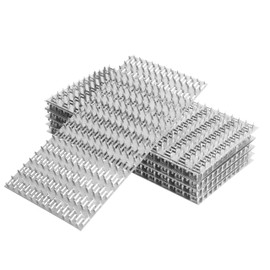 JAVOUKA 10 Pack 6x12 inch Truss Mending Plate with 8mm Nail Teeth, Galvanized Steel Flat Mending Plates Repair Pronged Truss Mending Plate, Thickness 1mm, for Timber Roofing Wood Truss Connector Plate