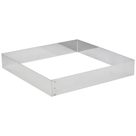 De Buyer 3906.28 Stainless Steel Square Rings, 4.5 cm High