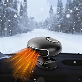 Car Heater for Vehicles - Portable 12V Heater & Defroster with 150W Fast Heating/Cooling, 360° Rotation Plug into Cigarette Lighter for Cars, RVs, SUVs