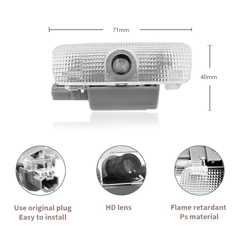 uunonaha 2PCS Car Door Logo Lights Courtesy Projector Laser Welcome