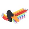 9Pcs Hex Wrench Ball End Colourful Long Arm Metal Key