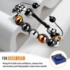 Triple Protection Bracelet Men/Women Bracelet, Tiger Eye, Obsidian, Hematite, 10mm