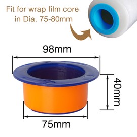 OVOV Stretch Wrap Dispenser 2 Pair Plastic Hand Saver Fit for 3” Core Shrink Wrap Holder (Blue) Free