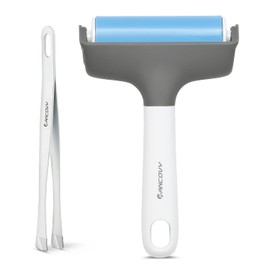 RANCOVY Brayer Roller & Mat Remover Tool Tweezers Set for Cricut/Silhouette/Brother and T-Shirts Heat Transfer Projects Printmaking