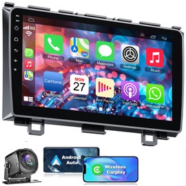 Car Stereo Radio for Honda CRV 2007-2011, Android 12.0 (4G RAM 64G ROM) 9 Inch 5G WiFi CRV Radio Support Carplay/Android Auto,GPS Navigation with Bluetooth,Backup Camera 1080P,SWC/FM Radio