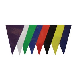 Kemp USA Swimming Pool Backstroke Flags - Vinyl Backstroke Banner Flags with Extra 5’ Polypro Line for Secure Tie Off - 12x18 Inches - Black