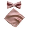Spring Notion Men's Solid Color Satin Microfiber Bow Tie and