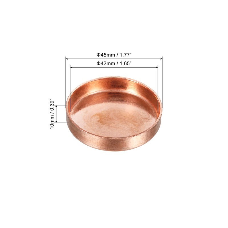 sourcing map Copper End Cap Pipe Fitting Sweat Plug Connection