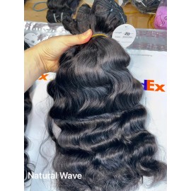 Factory Wholesale 100% Cuticle Aligned Hair Extension Raw Indian Human Hair Raw Vietnamese Burmese Curly Haircolor: 1pcs Natural wave hair, Stretched Length: 16 Inches