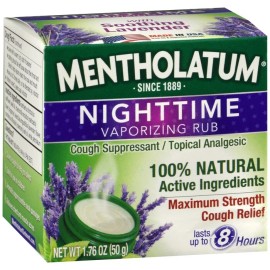 Mentholatum Nighttime Vaporizing Rub 1.76 OZ