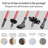 TheFitLife Rubber Tip Protector & Snow And Mud Baskets For