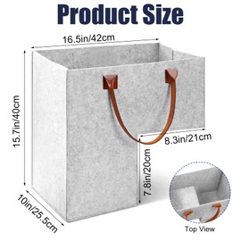 Treppenkorb Stufenkorb, Faltbar Treppen Organizer Korb, Treppenkorb mit Griffen, Große Treppenkörbe L-Form, Filzstoff Treppenkörbe, Treppentasche, für Wäsche Spielzeug Haushaltsgegenstände (Grau)