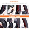 Belinous Perforated Leather Steering Wheel Cover Lace Up, Breathable Stitch-on