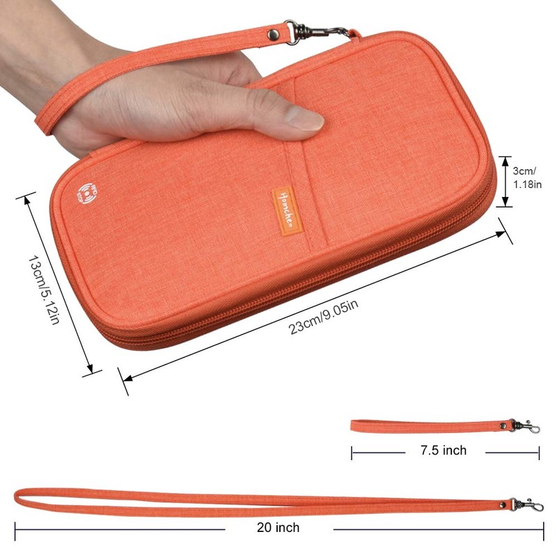 RFID Blocking Travel Passport Wallet Holder, Homchen Document Organiser Case