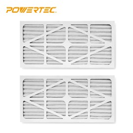 POWERTEC 5 Micron Outer Air Filters for WEN 3417 Filter Replacement & WEN 1044 1270 CFM Wood Shop Air Filtration Systems (3415/3416/AF1270), POWERTEC AF1045/AF1044, 2PK (75020-P2)