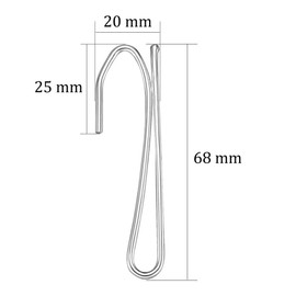 All-Pie 50 Pcs Stainless Steel Curtain Hooks Pinch Pleat Curtain Hook Deep Metal Prong Hooks