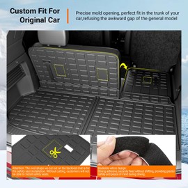 powoq 8 Seats Floor Mat Compatible with 2024-2026 Chevy Traverse Cargo Mat 25-26 GMC Acadia Floor Liner TPE Cargo Trunk Liner Replacement for 2024-2026 Chevy Traverse Accessories