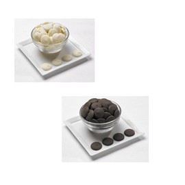 MOLDS AND THINGS Merckens White Coating Melting Wafers Melting Chocolate & Merckens Cocoa Dark Coating Melting Wafers Chocolate - 1lb Each