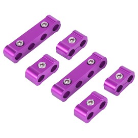X AUTOHAUX 2 Set 8mm Car Engine Spark Plug Wire Separator Looms Divider Purple