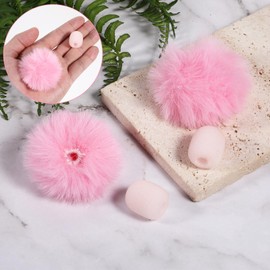 4 Pieces Mini Pink Microphone Windscreen, High-Density Headset Foam Mic Covers Windshield Lapel Headset Microphone Foam and Furry Cover for Lavalier Microphones, Noise Reduction