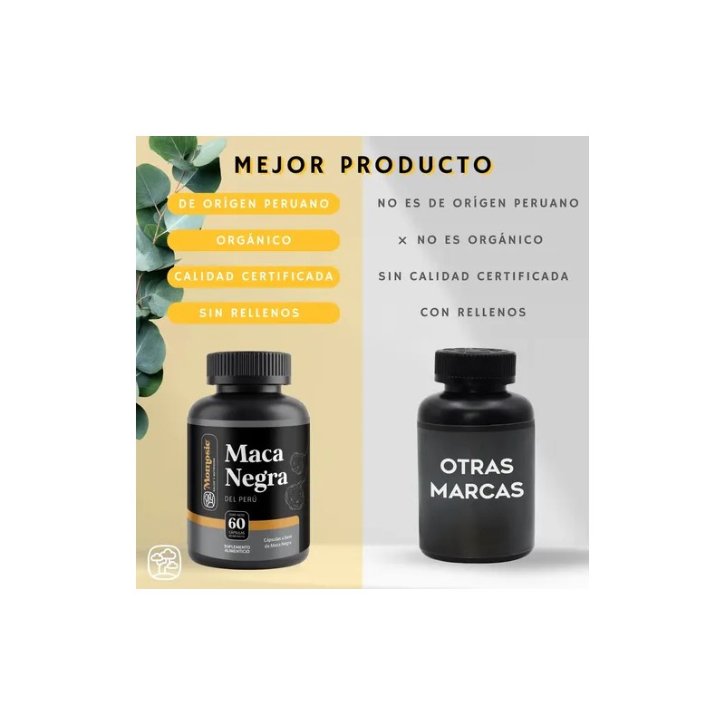 Maca Negra: Suplemento para Hombres con 60 Cápsulas de Momosie