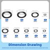 Glarks 160pcs M3/4/5/6/8/10/12/14/16 Double Side Lock Washer, 65Mn Steel Vibration