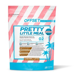 Pretty Little Meal Caramel Latte von OFFSET Nutrition, leckerer Milchshake zum abnehmen oder Gewicht halten, 208 Kalorien pro Portion, mit Karamell-Eiskaffee-Geschmack, 28 Portionen