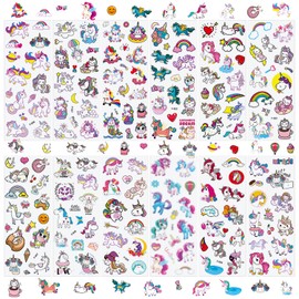 36 Sheets Unicorn Stickers for Kids - 900+ 3D Puffy Stickers Fantasy Theme | Magical, Rainbow, Stars | Reusable, Waterproof | Crafts, Journals, Party Favors