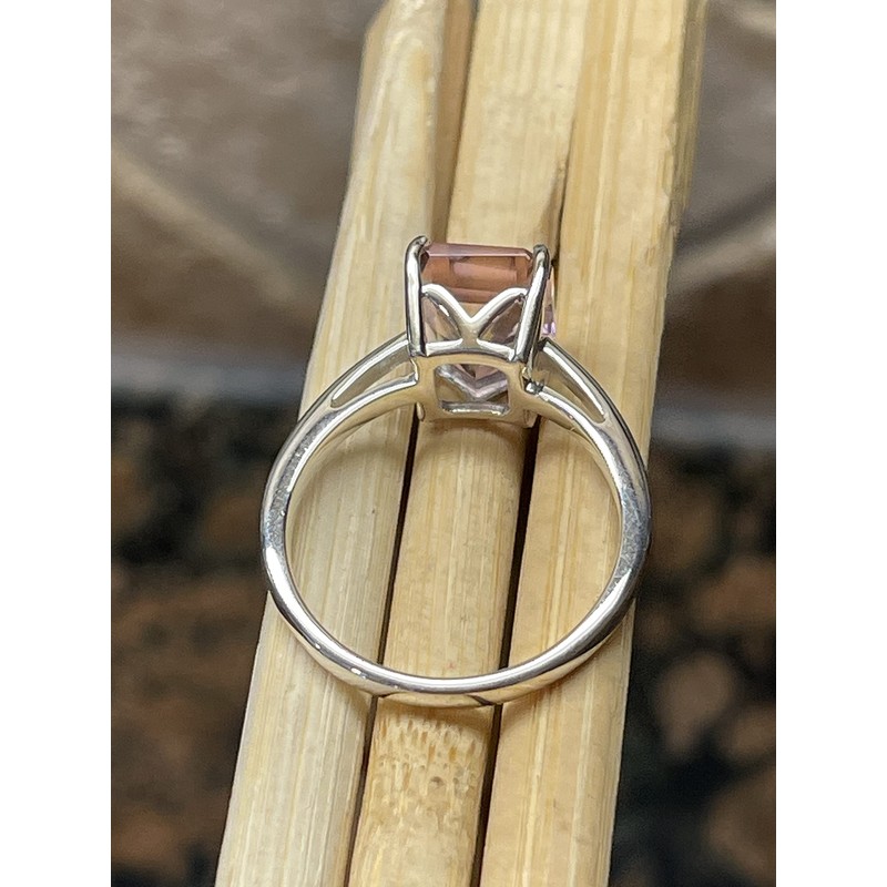 Genuine 1ct Ametrine 925 Solid Sterling Silver Engagement Ring Size