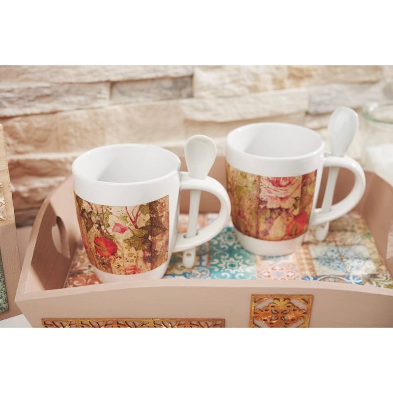 VBS Tray "Heart", raw wood, approx. 32.5 x 25 x