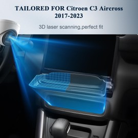 BIBIBO Centre Console Storage Box for Citroen C3 Aircross 2017-2023, Organiser, C3 Aircross Accessories, Car Storage Accessories