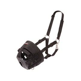 Tough 1 Easy Breathe Poly/Nylon Grazing Muzzle Large Horse Black