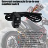 FALVFUN Motorcycle Head Light Turn Switch, 3-in-1 Motorbike Handlebar Headlights