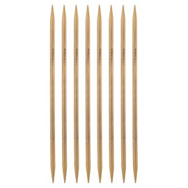 HARFINGTON 8Pcs Bamboo Knitting Needles Double Pointed Size US 10.5(7mm) Carbonized 10 Inch(25cm) Straight for Handmade Creative DIY Knitting Craft Yarn
