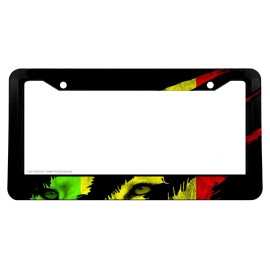 OwnTheAvenue Lion Eyes Rasta Claw Racing Drifting Off Road Lifted Truck License Plate Frame