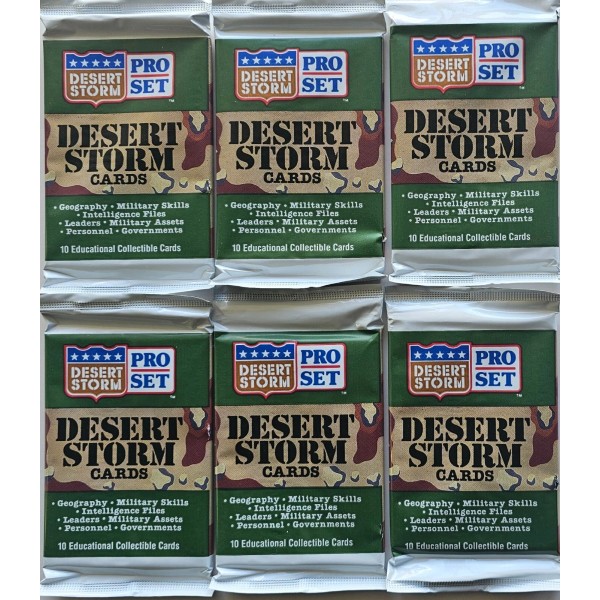 Desert Storm Cards 6 Pack Lot Factory Sealed New Pro