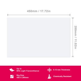 Phrozen nFEP Release Film [17.7 x 11.0 inches (450 x 280 mm)] Optical Modeling for 3D Printers, PFA Film, LCD Dedicated Membrane, Compatible with Phrozen Sonic Mega 8K 3D Printers (1 Sheet)
