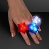 Star Shaped Light Up Rings in Red, White & Blue