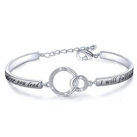 Zuo Bao Mother Jewelry Where You Lead I Will Follow Bracelet Best Friend Gift (Where you lead bracelet)
