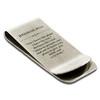 Stainless Steel Hope and Future Jeremiah 29:11 Money Clip Credit