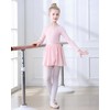 FONLAM Girls' ballet dress, ballet leotard, long sleeve dance dress,