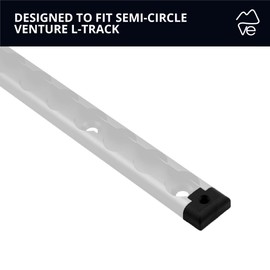VanEssential L-Track Venture Track Plastic End Cap - Semi Circle - 4 Pack