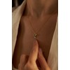 Einzelstück Necklace with Bird Pendant 925 Sterling Silver Zirconia, Gold,