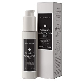 Naturium Vitamin C Super Serum Plus, cuidado facial suavizante, más retinol, ácido hialurónico, niacinamida y ácido salicílico, 1 onza