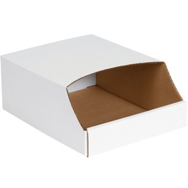 Aviditi Stackable Corrugated Cardboard Storage Bins Pack of 50